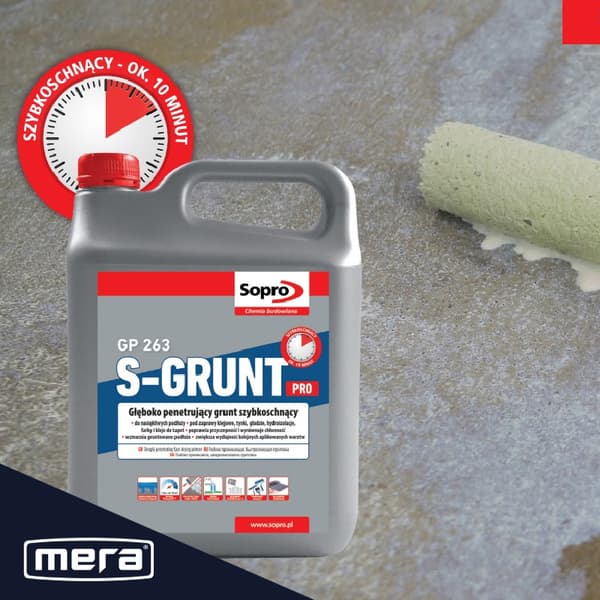 Sopro S-GRUNT PRO GP 263 - Syvälle tunkeutuva nopeasti kuivuva pohjamaali 4kg