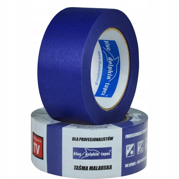 Blå delfinmaskeringstejp 30mm x 50m