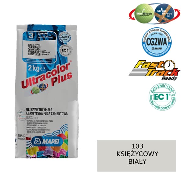 MAPEI ULTRACOLOR PLUS FUGA - 103 lunar white 2kg