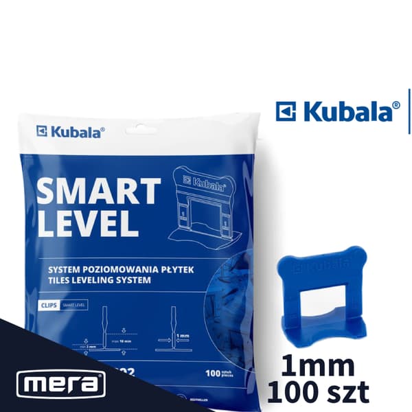 Kubala SMART LEVEL 1mm klipsit laattojen tasoittamiseen 100kpl 1892