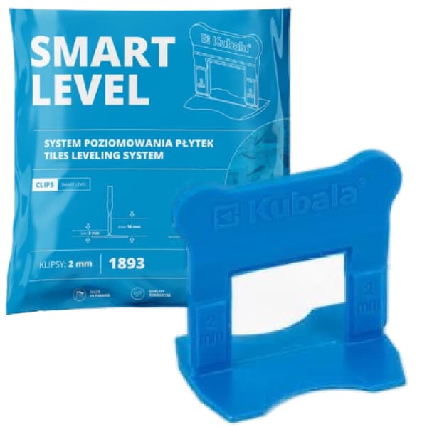 Kubala SMART LEVEL 2mm klämmor för utjämning av plattor 100st 1893