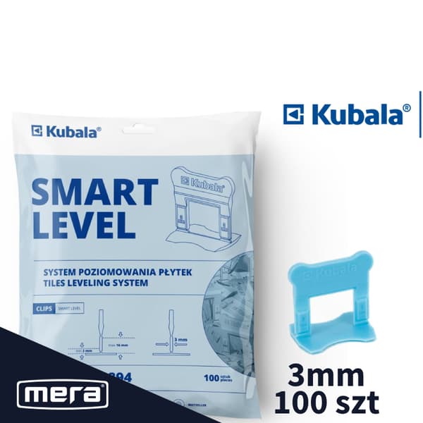 Kubala SMART LEVEL 3mm klämmor för utjämning av plattor 100st 1894
