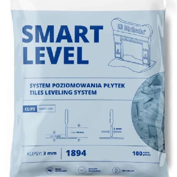 Kubala SMART LEVEL 3mm klämmor för utjämning av plattor 100st 1894