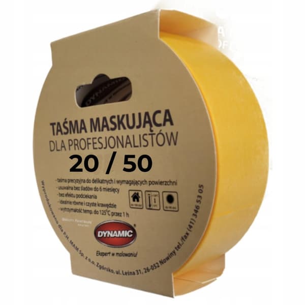 DYNAMIC GOLD Ammattimainen maalarinteippi 20mm x 50m