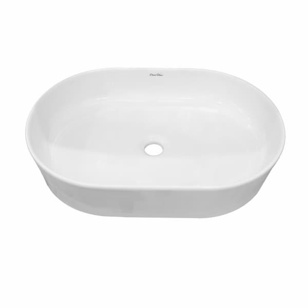 Bordplade håndvask 55x37 cm hvid blank oval Estadio DESSI HOME