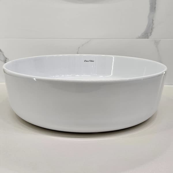 Pöydän pesuallas 40 cm valkoinen kiiltävä pyöreä Baladi DESSI HOME