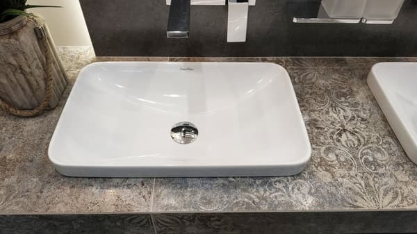 Indbygget håndvask 50x31,5 cm hvid glans rektangulær Karai DESSI HOME