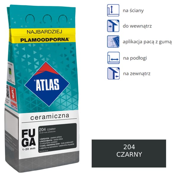 ATLAS KERAAMINEN LASTI - 204 musta 5kg