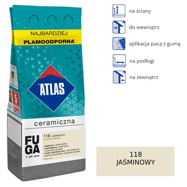 ATLAS CERAMIC FUGA - 118 jasmin 5 kg