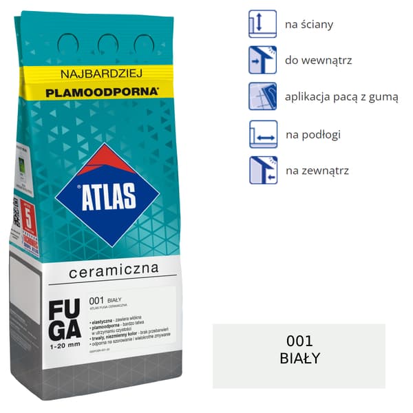 ATLAS CERAMIC GROUT - 001 vit 5kg
