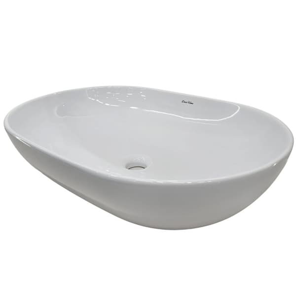Bordvask 60x42 cm hvidglans oval Florence DESSI HOME