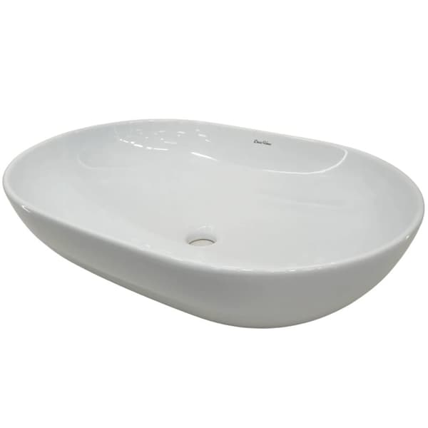 Bordvask 60x42 cm hvidglans oval Florence DESSI HOME