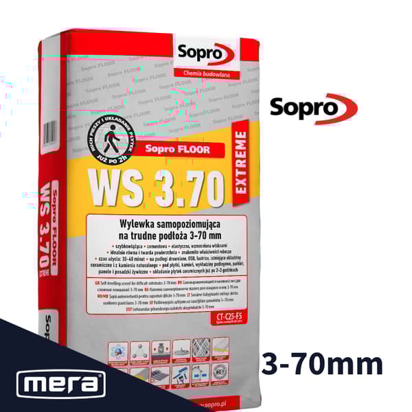 Sopro WS 3.70 extreme - Självutjämnande skrid för svåra underlag 3-70mm 25kg 291