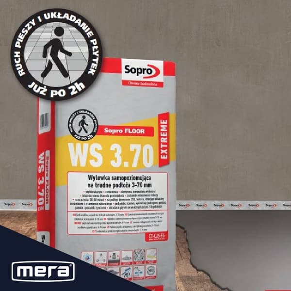 Sopro WS 3.70 extreme - Självutjämnande skrid för svåra underlag 3-70mm 25kg 291