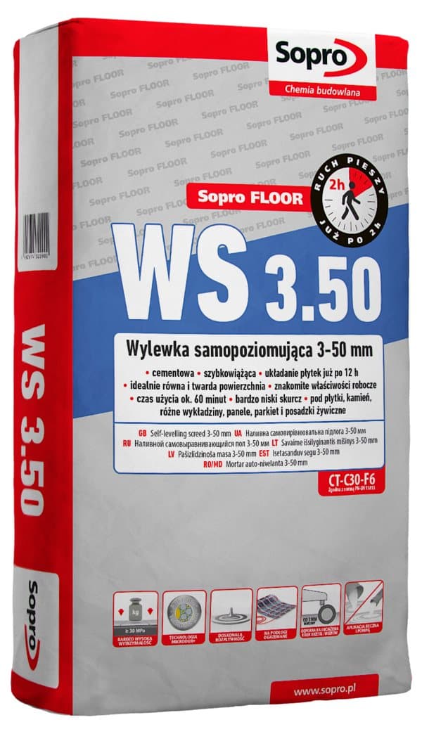 Sopro WS 3.50 - Självnivellerande skrid 3-50 mm 25kg 290