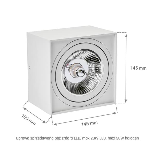 Fat Cube White Overflademonteret loftslampe - Dessi Home Illuminations