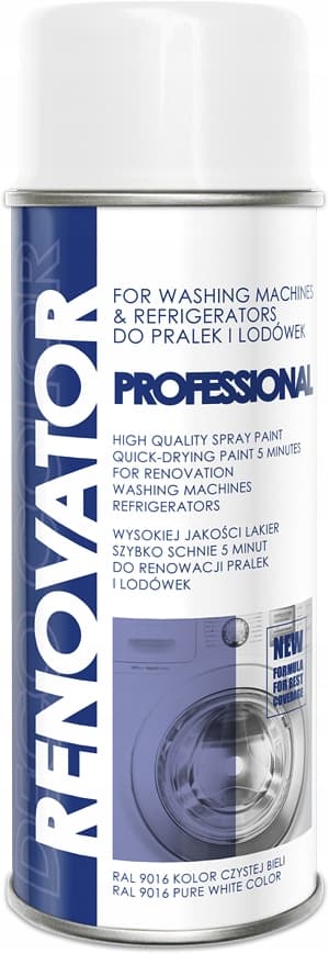 Deco Color Spray renovator för hushållsapparater, tvättmaskiner/kylskåp, vit, RAL9016, 400ml