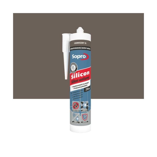 Sopro sanitetssilikon mörkgrå (70) 310 ml