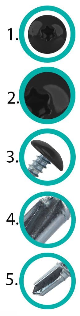 Itseporautuvat ruuvit GT5 PH 5,5x19mm RAL 9005