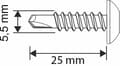 Miniatyrbillede 3 af 9: Selvborende skruer GT5 PH 5,5x25mm RAL 9005