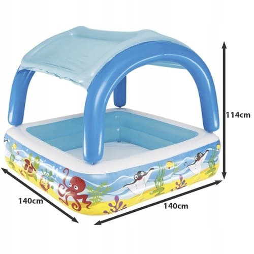 Uima-allas 140 x 140 x 114 puhallettava katolla #52192