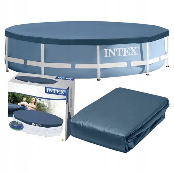 Intex Pooloverdækning med ramme 305 cm #28030