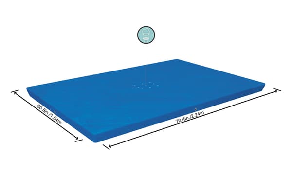 Pooloverdækning med ramme 221 x 150 #58103