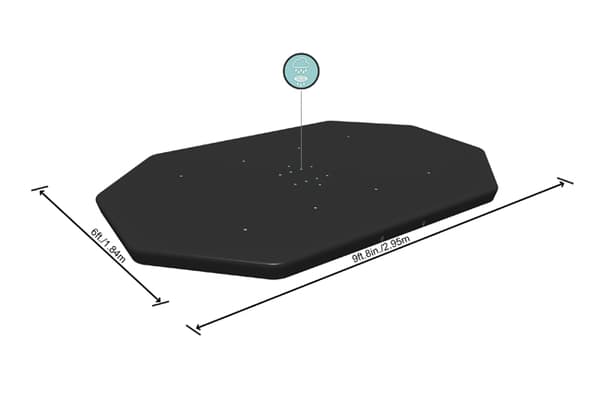 Pooloverdækning med ramme 305 x 200 x 84 cm #58424