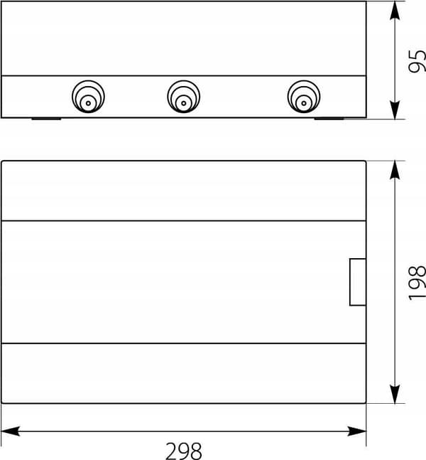 Overflademonteret koblingsudstyr SRn-12 (N+PE) IP40