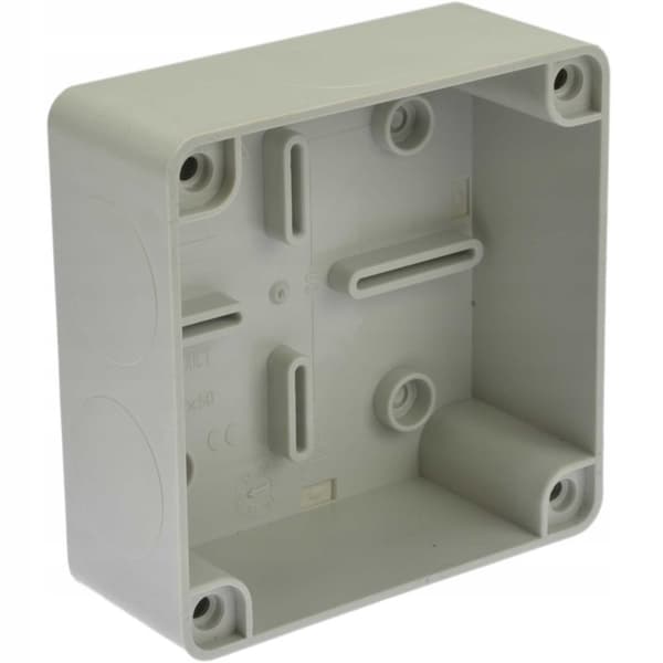 Hermetisk låda 100x100x50 utan förskruvningar. IP56