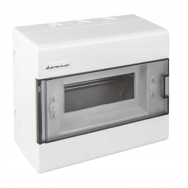 Overflademonteret fordelerboks SRn-8 (N+PE) IP40