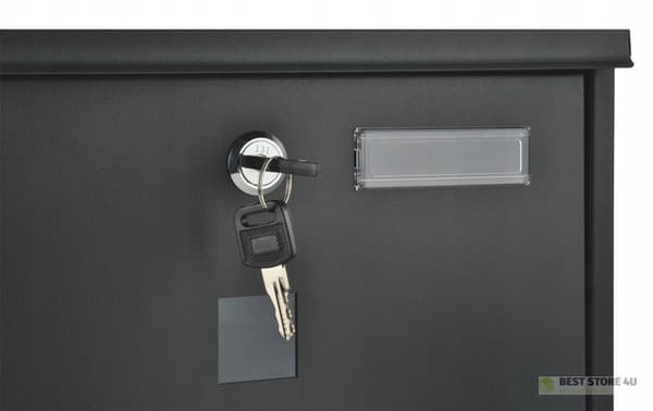 Postilaatikko sanomalehtipidikkeellä, sinkittyä terästä, ModernHome