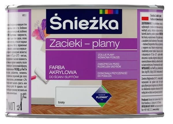 ŚNIEŻKA Tahrat-tahrat Akryylimaali seinille ja katoille 0,4 l