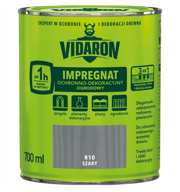 VIDARON GARDEN IMPREGNANT GRÅ R10 0,7L