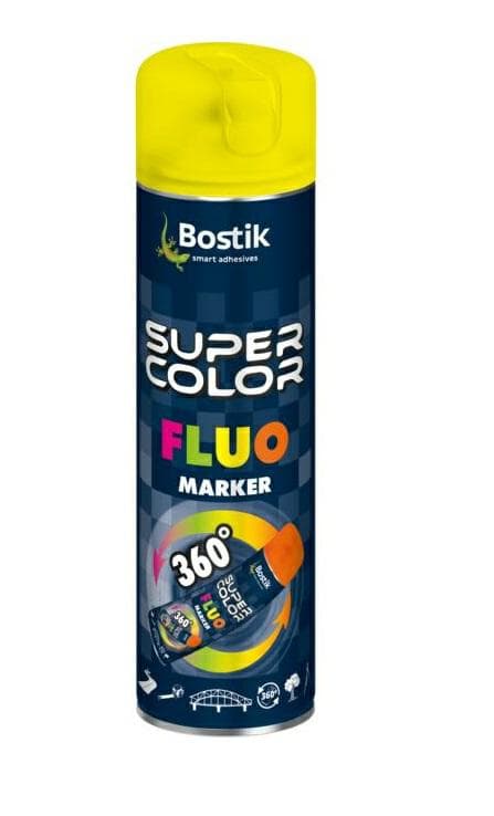 BOSTIK SUPER COLOR -SUIHKKE 500 ml FLUO-TUSSI 360 KELTAINEN