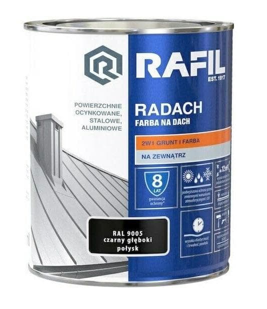 RAFIL Radach kattomaali musta, syväkiiltävä 0,75 l