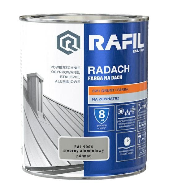 RAFIL Radach kattomaali hopeanvärinen alumiini 0,75 l