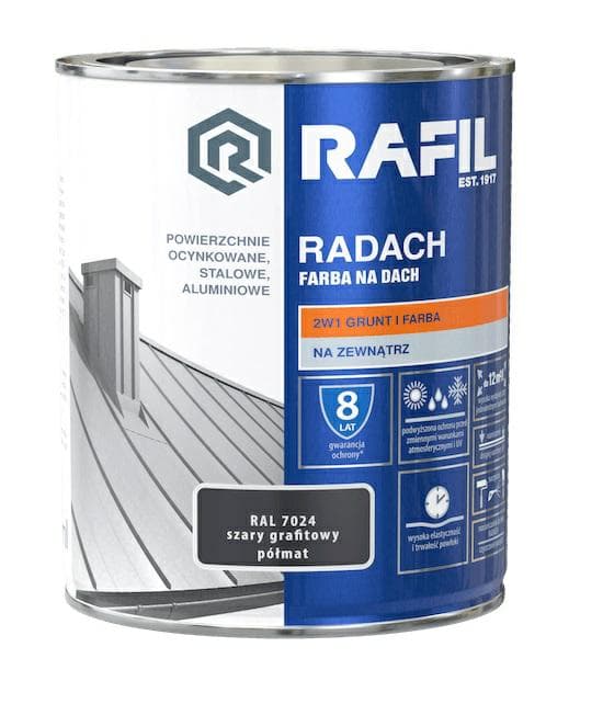 RAFIL Radach takfärg grafitgrå halvmatt 0,75L
