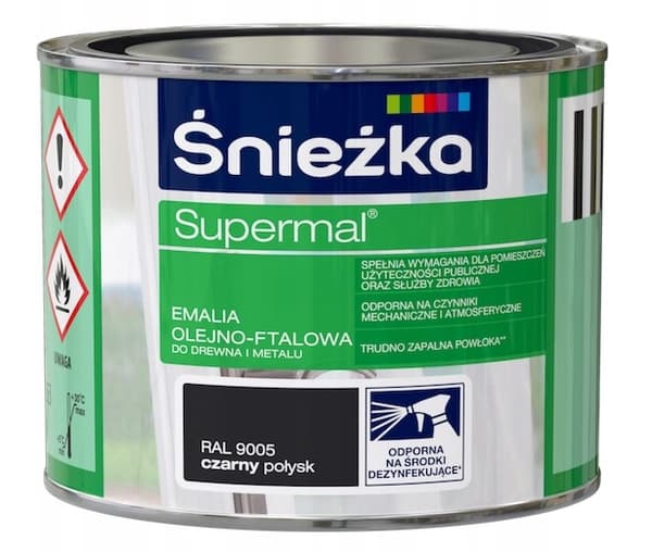 ŚNIEŻKA Supermal sort glans 9005 0,2L