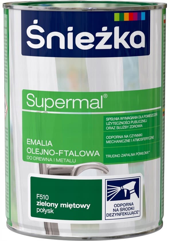 ŚNIEŻKA Supermal grøn mynteglans 0,8l