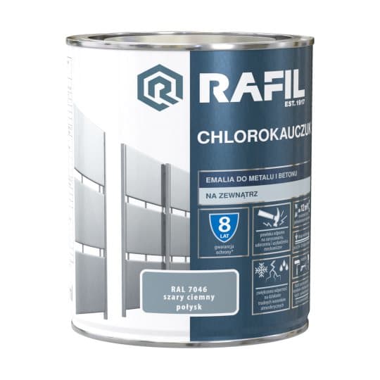 RAFIL Kloorikumi tummanharmaa kiiltävä RAL7046 0,75 l