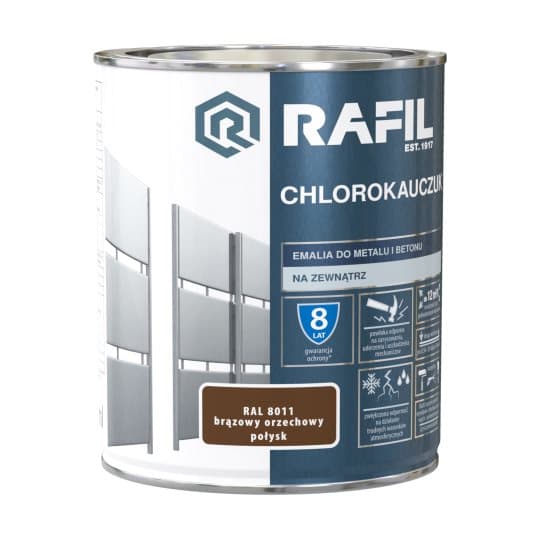 RAFIL Kloorikumi, pähkinänruskea, kiiltävä RAL8011, 0,75 l