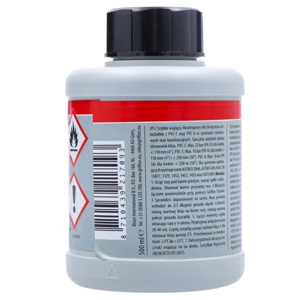 Yleisliima PVC-U/PVC-C 500 ml 500