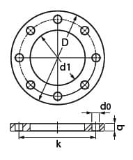 Stålflange PN16 - 63 DN50