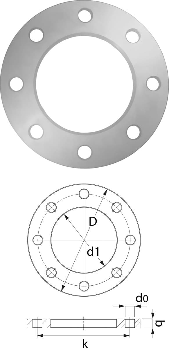 Stålflange PN16 - 63 DN50