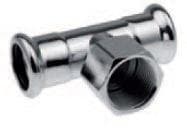 GW Stål Sprinkler T-stykke - 54 Rp1/2"