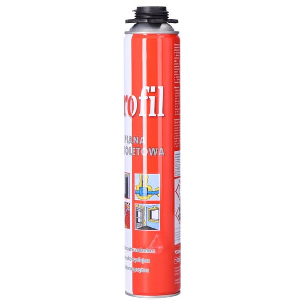 Pistoolin vaahtoprofiili 750 ml, vähän laajeneva