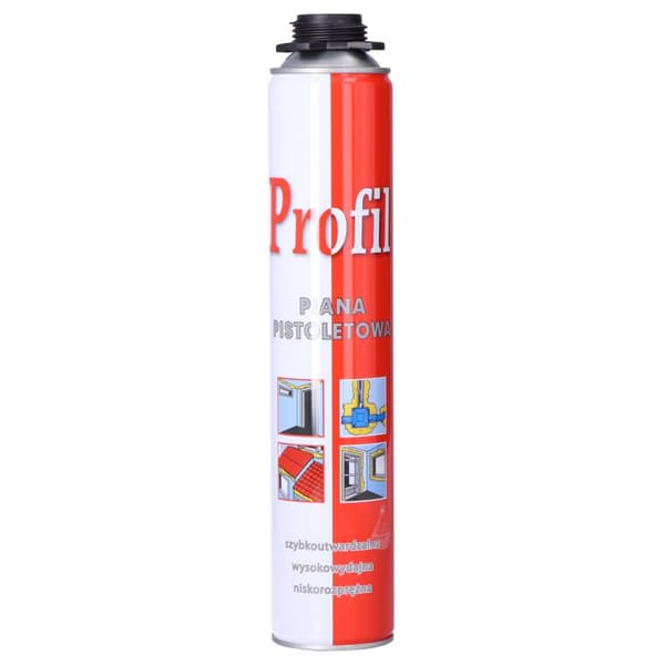 Pistoolin vaahtoprofiili 750 ml, vähän laajeneva
