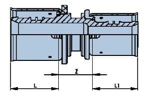 Reduktionskobling 63x40 PN10 Tigris M1