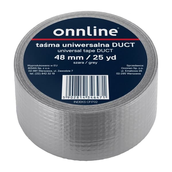 Gaffatape 48mm/25YD grå ONLINE